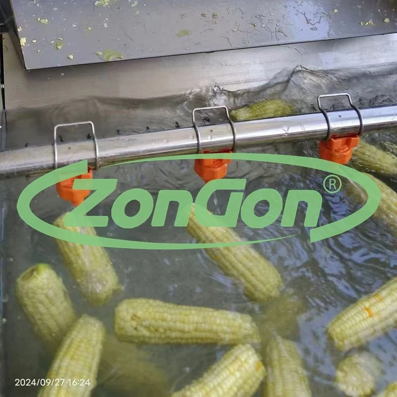 corn cutting washing blanching sterilization production line(001)